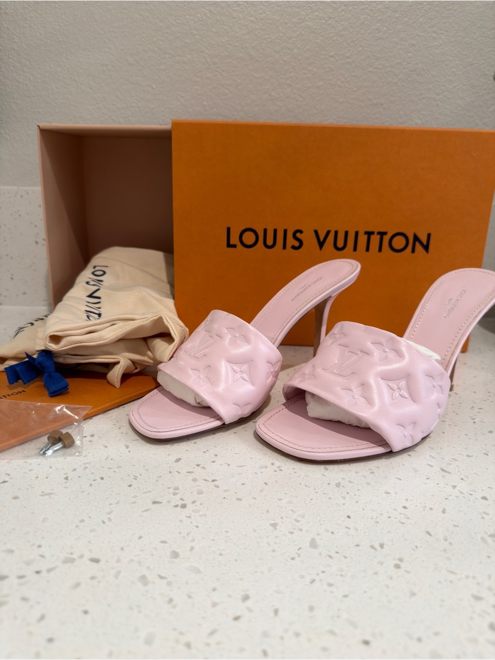 Louis Vuitton Pink Mule heels